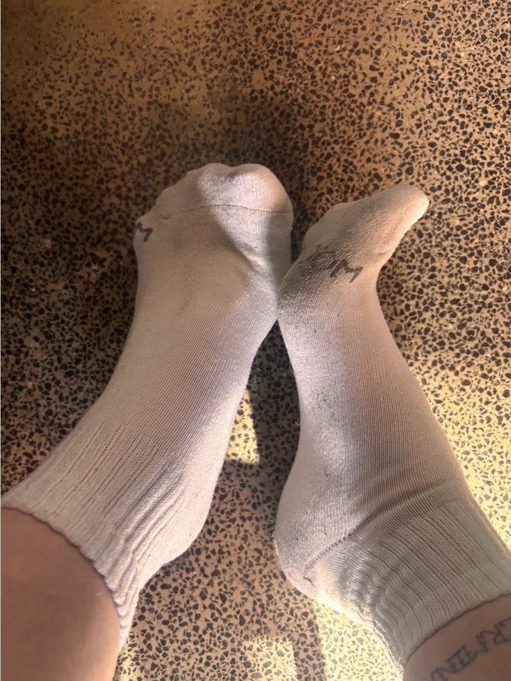 Worn gym socks